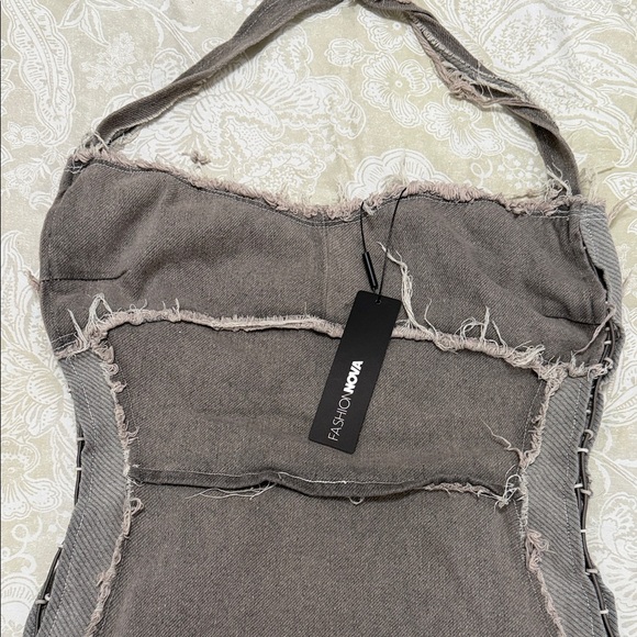 Fashion Nova Strapless Gray Dress - Picture 2 of 6